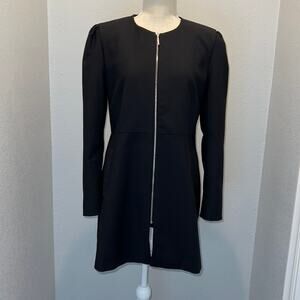 Zara Basic Collection Woman’s Puff Sleeve Zip Up Blazer/Jacket - Size L Black